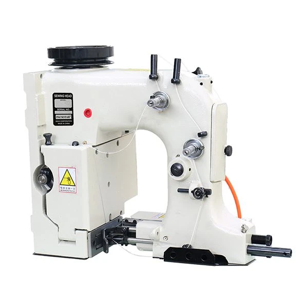 Left hand automatic bag closing machine head